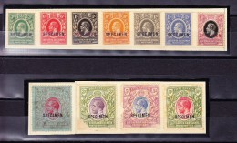 East Africa & Uganda Protectorates 1921-22 SG#65-75 Overprinted "Specimen"........... - East Africa & Uganda Protectorates