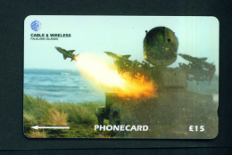 FALKLAND ISLANDS - Magnetic Phonecard  Rapier FSC  Used - Falkland