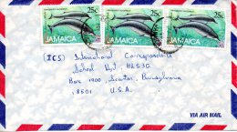 JAMAÏQUE. N°704 De 1988 Sur Enveloppe Ayant Circulé. Baleine. - Ballenas