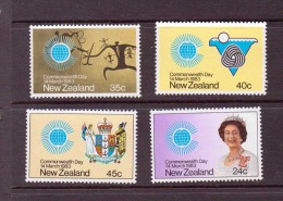 NOUVELLE-ZELANDE 1983 JOUR DU COMMONWEALTH  YVERT N°836/39 NEUF MNH** - Neufs