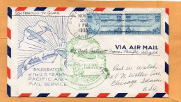 Via Trans Pacific San Francisco To Guam 1935 Air Mail Cover - 1c. 1918-1940 Lettres