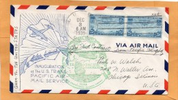 Via Trans Pacific Guam To USA 1935 Air Mail Cover - 1c. 1918-1940 Brieven