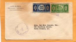 Honduras 1938 Cover Mailed To USA - Honduras