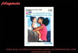 PIEZAS. CUBA MINT. 2009-36 20 ANIVERSARIO CONVENCIÓN DE DERECHOS DEL NIÑO. SERIE SIN DENTAR - Geschnittene, Druckproben Und Abarten