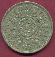 F3407 / -  1 Florin - 2 Shillings - 1957 - Great Britain Grande-Bretagne Grossbritannien - Coins Munzen Monnaies Monete - J. 1 Florin / 2 Shillings