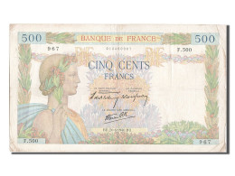 Billet, France, 500 Francs, 500 F 1940-1944 ''La Paix'', 1940, 1940-06-20, TB+ - 500 F 1940-1944 ''La Paix''