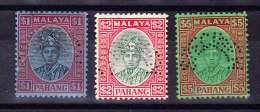 1936 Malaya Lot 3 Marken Mit Falz Höchste Werte SG 44-46* Perf. "Specimen" - Malaya (British Military Administration)