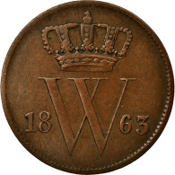 Monnaie, Pays-Bas, William III, Cent, 1863, TTB, Cuivre, KM:100 - 1849-1890: Willem III.