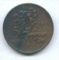 F3456 / -  5 Kurus -  1967  -  Turkey Turkije Turquie Turkei  - Coins Munzen Monnaies Monete - Turquie