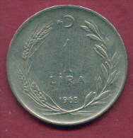 F3480 / -  1 Lira -  1968  -  Turkey Turkije Turquie Turkei  - Coins Munzen Monnaies Monete - Turquie