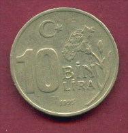 F3485 / -  10 000 Lira - 10 BIN  Lira -  1995  -  Turkey Turkije Turquie Turkei  - Coins Munzen Monnaies Monete - Turkije