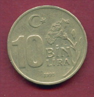 F3485 / -  10 000 Lira - 10 BIN  Lira -  1995  -  Turkey Turkije Turquie Turkei  - Coins Munzen Monnaies Monete - Turquie