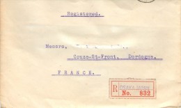 ENVELOPPE RECOMMANDE : OSAKA JAPAN . 1910 . - Cartas & Documentos