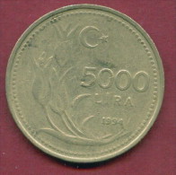 F3499 / -  5 000 Lira -  1994  -  Turkey Turkije Turquie Turkei  - Coins Munzen Monnaies Monete - Turquie