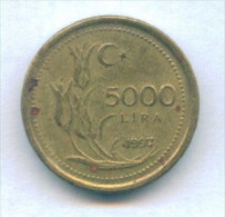 F3501 / -  5 000 Lira -  1995  -  Turkey Turkije Turquie Turkei  - Coins Munzen Monnaies Monete - Turquie