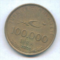 F3503 / -  100.000 Lira -  2000  -  Turkey Turkije Turquie Turkei  - Coins Munzen Monnaies Monete - Turkije