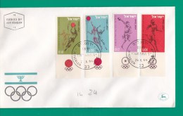 ISRAELE,FDC, 1964, Olimpiadi Di Tokio - Cartas
