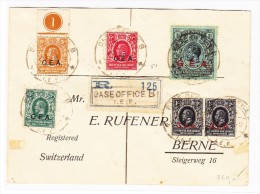 R-Brief BaseOffice B 4 Farbe Frankatur (G.E.A) Auf Brief Nach Bern CH - Tanganyika (...-1932)
