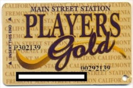 Main Street Station Casino, Las Vegas, NV, U.S.A., Older Used Slot Or Player´s Card,  Mainstreetst-2 - Carte Di Casinò