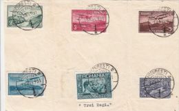 THREE KINGS, CHARLES 1ST, FERDINAND 1ST, CHARLES 2ND, PLANES, STAMPS ON FRAGMENT, 1931, ROMANIA - Lettres & Documents
