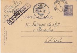 KING MICHAEL PC STATIONERY, ENTIER POSTAL, CENSORED TURDA NR 12, 1944, ROMANIA - World War 2 Letters