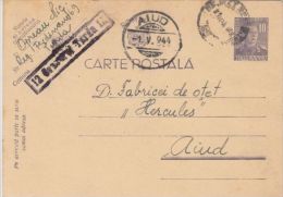 KING MICHAEL PC STATIONERY, ENTIER POSTAL, CENSORED TURDA NR 12, 1944, ROMANIA - Cartas De La Segunda Guerra Mundial