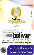 TARJETA DE VENEZUELA DE UNA MONEDA DE 1 BOLIVAR (COIN) - Stamps & Coins