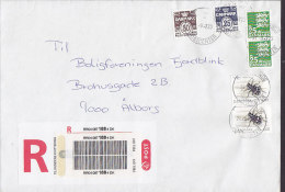 Denmark Registered Einschreiben 2007 Cover To AALBORG 2x 25 Kr Lion Arms Löwe Wappen & 2x 6.00 Kr Insect Insekte Stamps - Briefe U. Dokumente