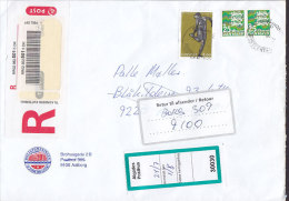 Denmark Registered Einschreiben 2006 Cover To AALBORG New Carlsberg Glyptotek, Lion Arms Stamps Returned Label (2 Scans) - Covers & Documents