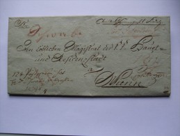 AUSTRIA 1802 ENTIRE WITH 12KR LETTER RATE MARK AND POST MARK TO WIEN DURING NAPOLEONIC WAR YEARS - ...-1850 Prefilatelia