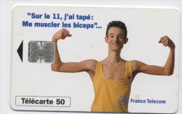 FRANCE - SUR LE 11 ME MUSCLER LES BICEPS - 50 U  (USAGÉ) - 1996