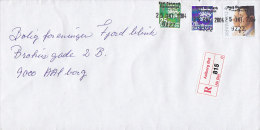 Denmark Registered Einschreiben AALBORG ØST Label 2004 Cover Brief To AALBORG Post Office "Planetcentret" Cds. - Lettres & Documents