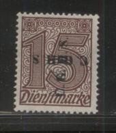 POLAND HAUTE SILESIE PLEBISCITE UPPER SILESIA 1920 2ND OVERPRINT ISSUE 15PF DOUBLE OVERPRINT CROSS HM (*) - Unused Stamps