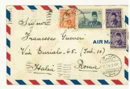 EGITTO - LETTERA AEREA    PER L'ITALIA  -  ANNO 1946 - Covers & Documents
