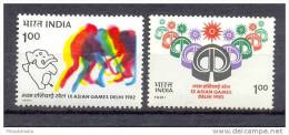 INDIA,1981,9th Asian Games,Set, 2 V,,MNH,(**) - Hockey (sur Gazon)