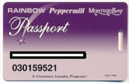 Rainbow / Peppermill / Montego Bay, Wendover, NV,  U.S.A., Older Used Slot Or Player´s Card, Rainbow-3 - Casinokarten