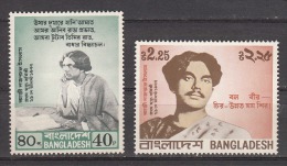 BANGLADESH, 1977, Qazi Nazrul Islam, Poet And Musician, Set 2v,  MNH, (**) - Bangladesch