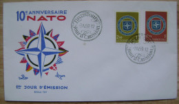 1959 LUXEMBOURG FDC 10 YEARS OF NATO - OTAN