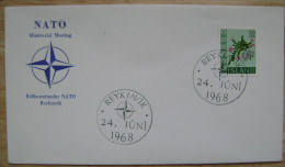 1968 ICELAND ISLAND COVER NATO MEETING - NATO