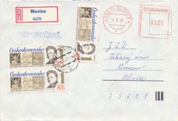 I2626 - Czechoslovakia (1987) 336 01 Blovice - Briefe U. Dokumente