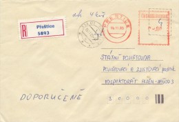 I2630 - Czechoslovakia (1985) 334 01 Prestice - Storia Postale