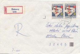 I2692 - Czechoslovakia (1989) 335 54 Zinkovy (stamps: 50th Anniversary Of Bowling Union In Czechoslovakia) - Bowls
