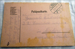 Franchigia Feldpost Feldpostkorrespondenzkart E Feldpostkarte KUK 14 WIEN 99 R  WWI 1917 - Oest. Besetzung