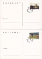 Norway Postal Stationery Ganzsache Entier 1977 Gemälde Paintings Von Halfdan Egedius & Herman August Cappelen - Ganzsachen