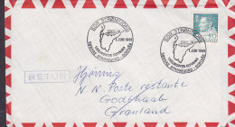 Greenland Airmail 1st Heicopter Flight SØNDRE STRØMFJORD - GODTHAAB 1965 Cover Brief RETUR Frederik IX. (Cz. Slania) - Storia Postale