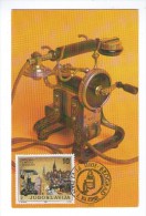 YUGOSLAVIA JUGOSLAVIJA   MC MK MAXIMUM CARD 1992 100th ANNIVERSARY TELEPHONE PHONE - Cartes-maximum