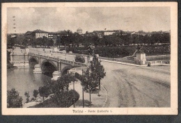 SPL 1927 TORINO PONTE UMBERTO I FP V SEE 3 SCANS ANIMATA TRAM GUARDA INGRANDIMENTO - Brücken