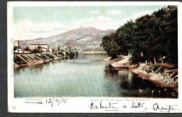 1905 TORINO IL PO VISTO DAL PONTE REGINA MARGHERITA FP V SEE 2 SCANS ED TRENKLER Co. Lipsia - Fiume Po