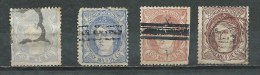 Espagne - 1870 -Y&T 106/9 - Oblitéré - Oblitérés