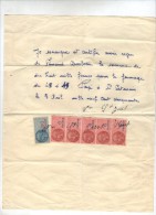 Reconnaissance De Dette , SAINT SATURNIN , Veuve St Just à Fernand Combeau , Timbres, Frais Fr : 1.80€ - Autres & Non Classés